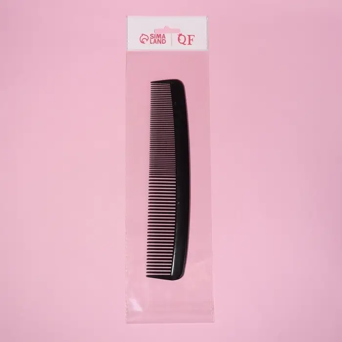 Расчёска комбинированная, 22&times;4.5(&plusmn;1) см, чёрная