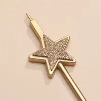 Свечи для торта 4 шт. &laquo;Блестящие звезды&raquo;, шампань