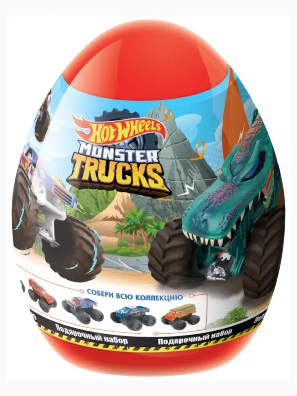 Набор для творчества Набор для творчества "Конфитрейд" "HOT WHEELS" в пластиковом яйце XXL 1/8
