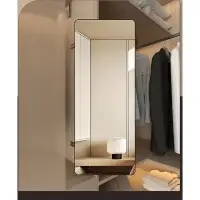 Зеркало интерьерное выдвижное в шкаф &laquo;Клик Мебель&raquo;, на рельсах, 90&times;35 см, цвет чёрный