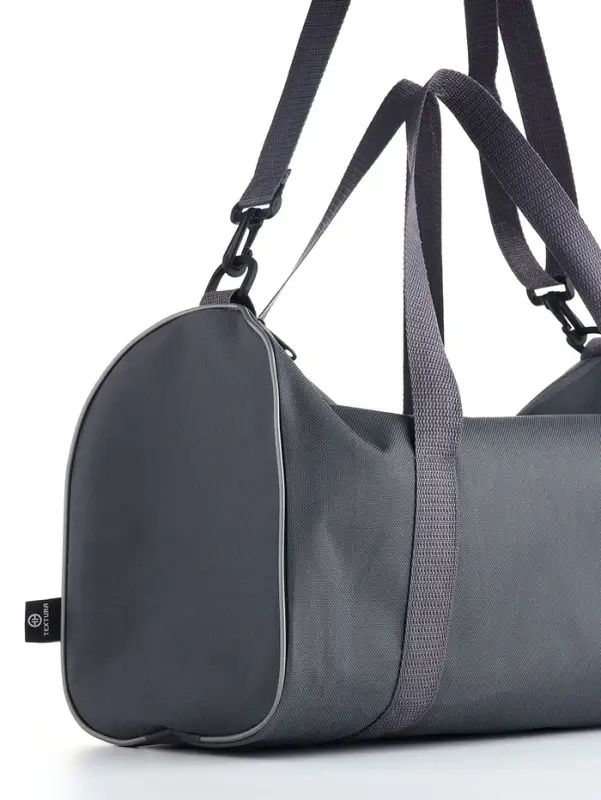 Сумка спортивная TEXTURA, на молнии с подкладкой, длинный ремень, маленький размер, серая