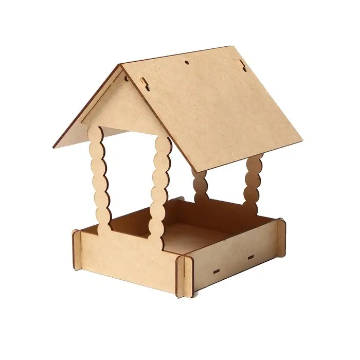 Кормушка своими руками из ХДФ для птиц «Домик с брёвнами», 23 × 18 × 22 см, Greengo Кормушка своими руками из ХДФ для птиц «Домик с брёвнами», 23 × 18 × 22 см, Greengo