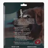 Рулетка - поводок для собак, лента 3 м, розовая, серая