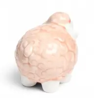 Фигурка декоративная &laquo;Овечка кудряшка&raquo;, керамика, 7.9&times;6.1&times;6.9 см, персик