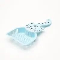 Совок для туалета &laquo;Довольный кот&raquo;, 28&times;12.5 см, пластик, голубой