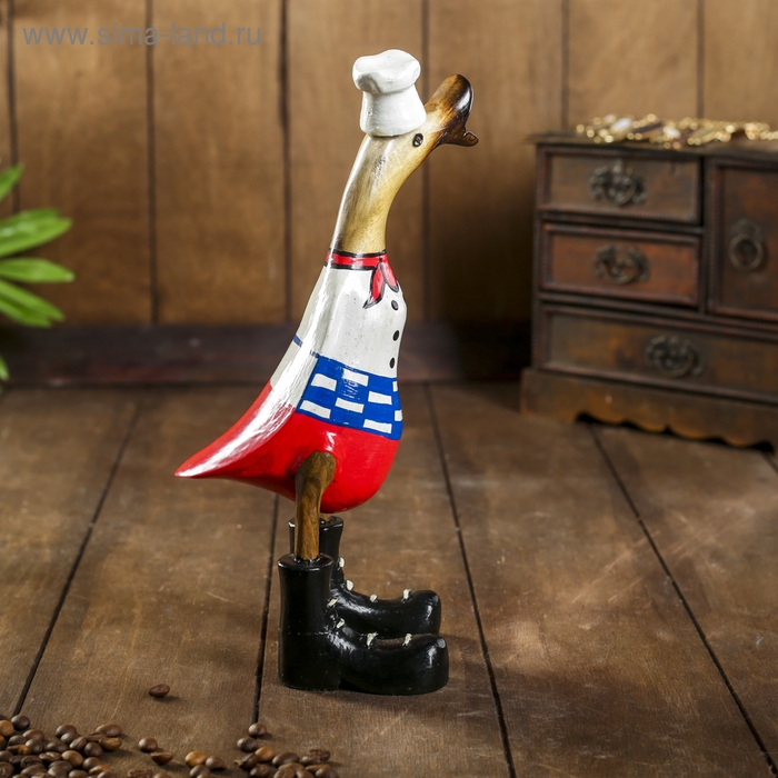 Сувенир Сувенир "Утка шеф-повар" дерево 13х9х27 см