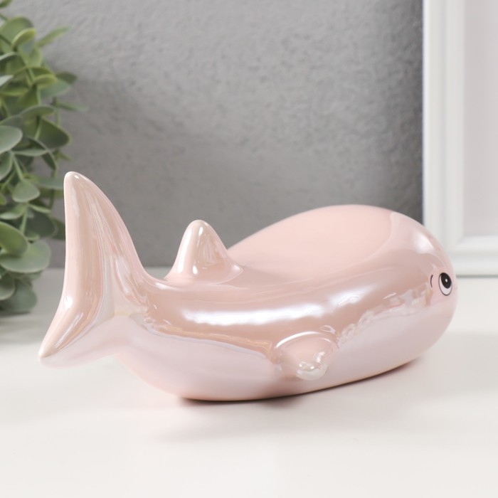 Копилка керамика Копилка керамика "Кит" перламутр 21,5х10,5х10,5 см