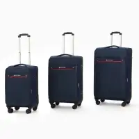 Чемодан на колёсах TEXTURA, с увеличением, кодовый замок, 36&times;25&times;58 см, 20", синий