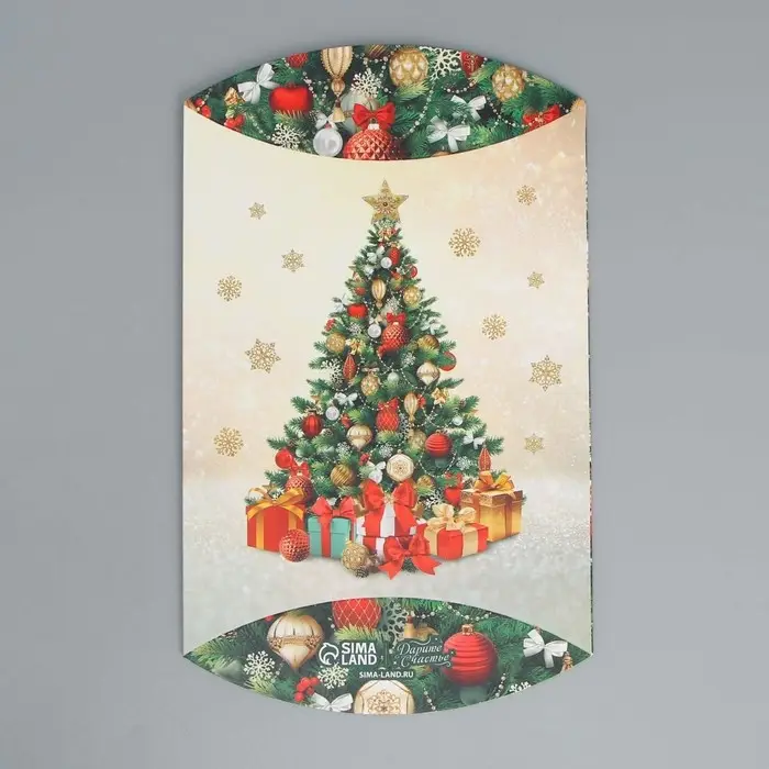 Коробка новогодняя складная фигурная «Ёлочка», 19 х 14 х 4 см