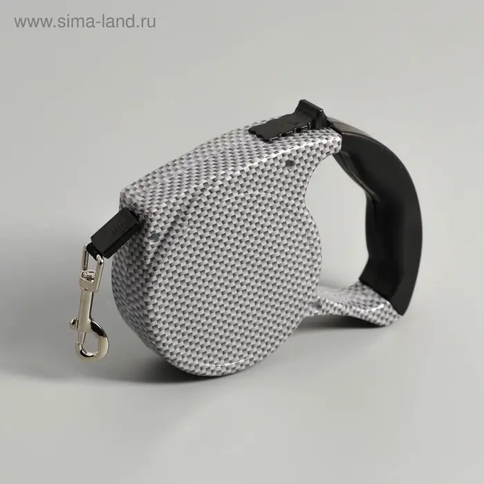 Рулетка, 5 м, до 15 кг, резиновая ручка, серая