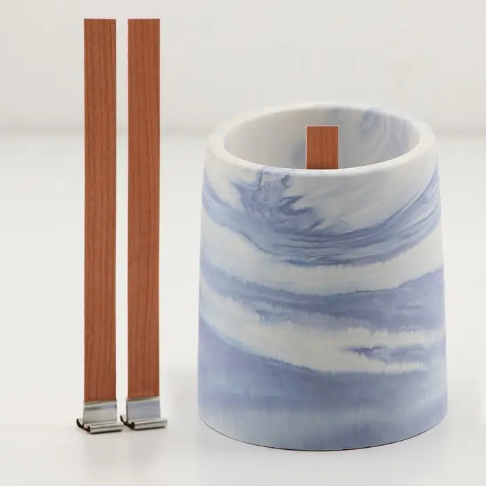 Деревянный фитиль с держателем, вишнёвое дерево, высота 15 см