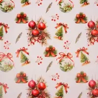Бумага упаковочная новогодняя &laquo;Украшения&raquo;, глянец, 1 лист, 80 г/м&sup2;, 70&times;100 см