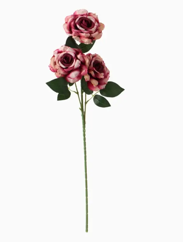 Цветы искусственные &laquo;Роза Палома&raquo;, d=8 см, h=53 см, тёмно-сиреневые