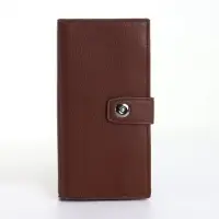 Портмоне мужское, на магните, три отделения, коричневое