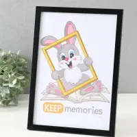 Фоторамка "Формат" 21х30 см,  с подножкой, набор 3 шт, (пластиковый экран), чёрный