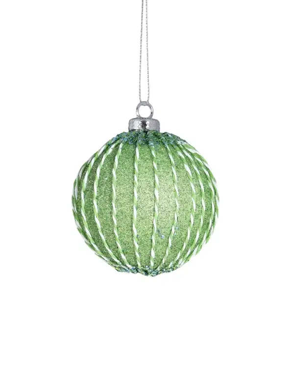 Ёлочные игрушки &laquo;Кейлеб&raquo;, шары новогодние, d=8 см, набор 6 шт., зелёный