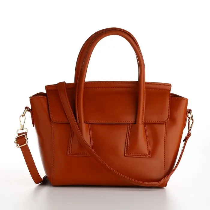 Сумка женская мессенджер на магните, 35&times;15&times;23 см, рыжая