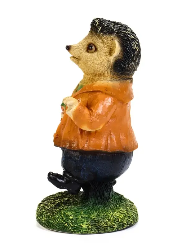 Садовая Фигура из полистоуна &laquo;Ёжик с клубникой&raquo;, 23&times;12&times;12 см