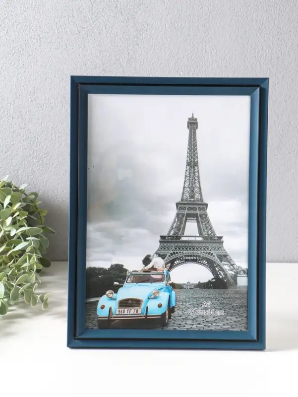 Фоторамка пластик формат А4 см "Остин" иссиня-чёрный 33,5х24,5х1,5 см