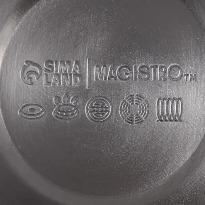 Чайник Magistro Stone, 2.7 л, со свистком, ручка софт тач, индукция, нержавеющая сталь, чёрный