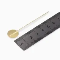 Основа &laquo;Брошь-игла&raquo; с бусиной d=1 см (набор 5 шт.), L=7.5 см, площадка 1.5 см, цвет золото