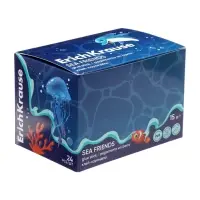 Клей-карандаш ErichKrause EasyStick Sea Friends, PVP, экономичный расход, 15 г, МИКС