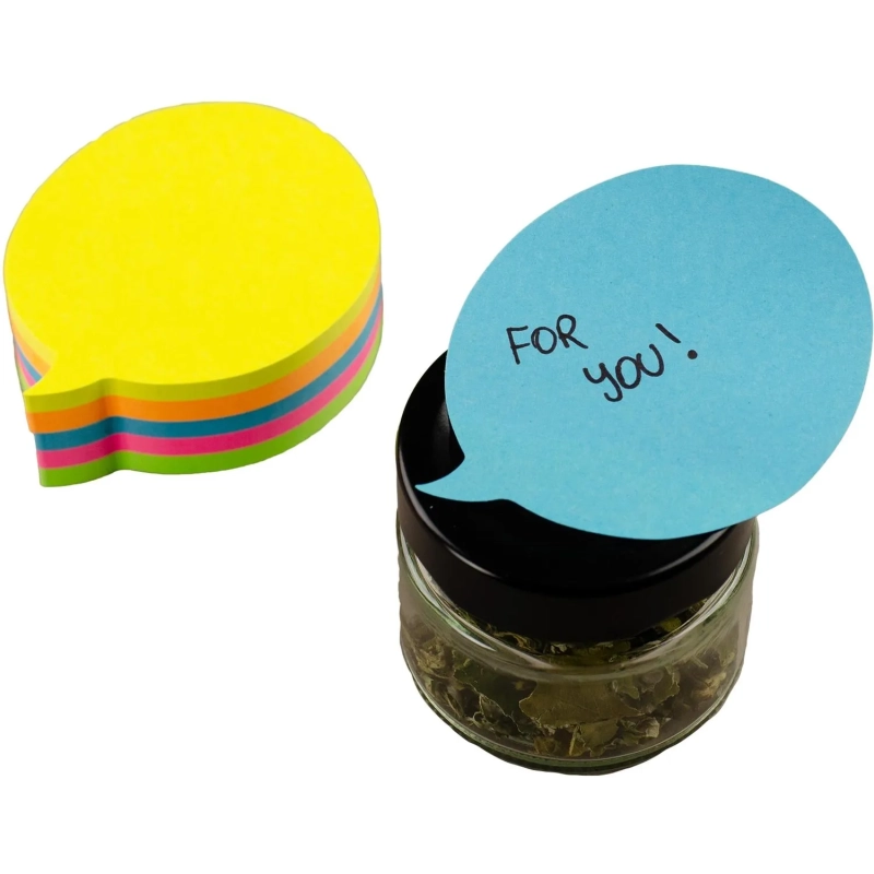 Стикеры фигурные Kores Диалог, блок-5 цветов,250листов (48707)