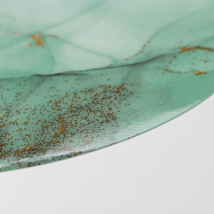 Салфетка сервировочная на стол «Камень», d=38 см, цвет зелёный