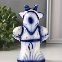 Фигурка фарфор &laquo;Коза Глаша&raquo;, 14 см, гжель