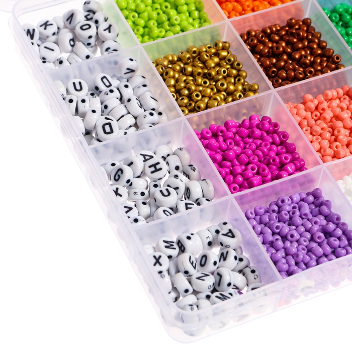 Набор для творчества «Создай своё украшение», бисер, буквы, 24 вида Набор для творчества «Создай своё украшение», бисер, буквы, 24 вида