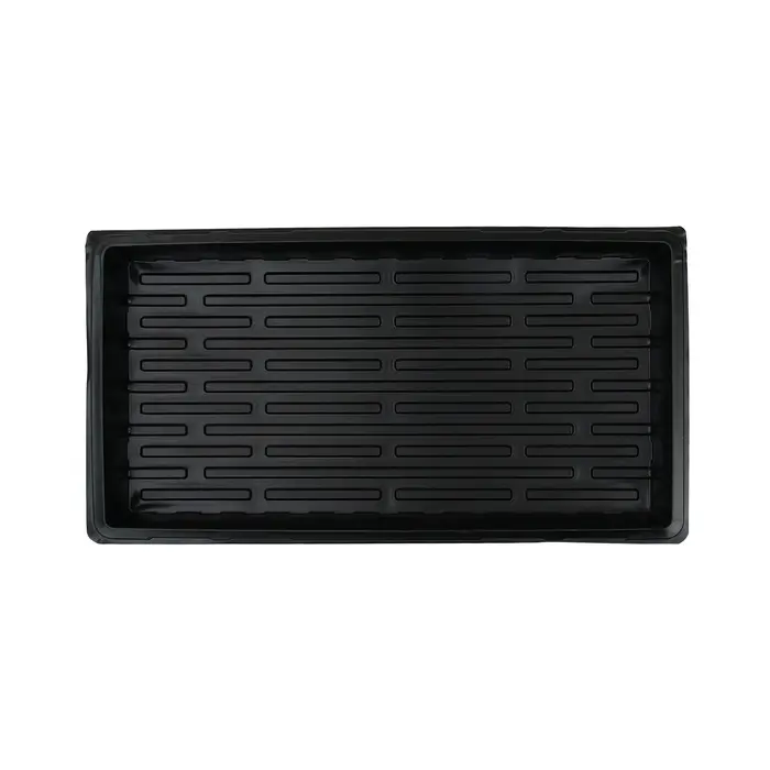 Поддон для рассады, 55&times;30&times;5.6 см, пластик, чёрный, дно МИКС, Greengo