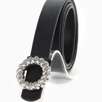 Ремень женский, 2.3&times;105 см, металлическая пряжка, чёрный