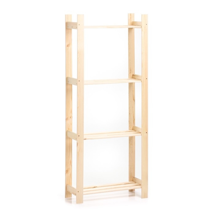 Стеллаж деревянный 4 полки 159 х 64 х 28 см "Альфа плюс"