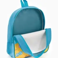 Рюкзак детский 27*10*30, отд на молнии, капибара голубой