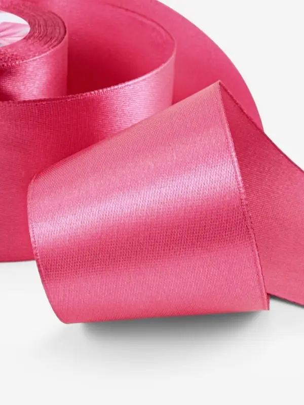 Лента атласная, 50 мм, 23&plusmn;1 м, малиново-красная №134