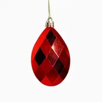 Ёлочные игрушки набор 4 шт. &laquo;Капелька элит галант&raquo;, 7.5&times;5 см, красные
