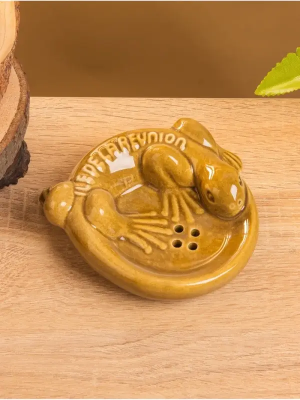 Мыльница &laquo;Хвостатый геккон&raquo;, 11&times;11&times;3 см, керамика, коричневая