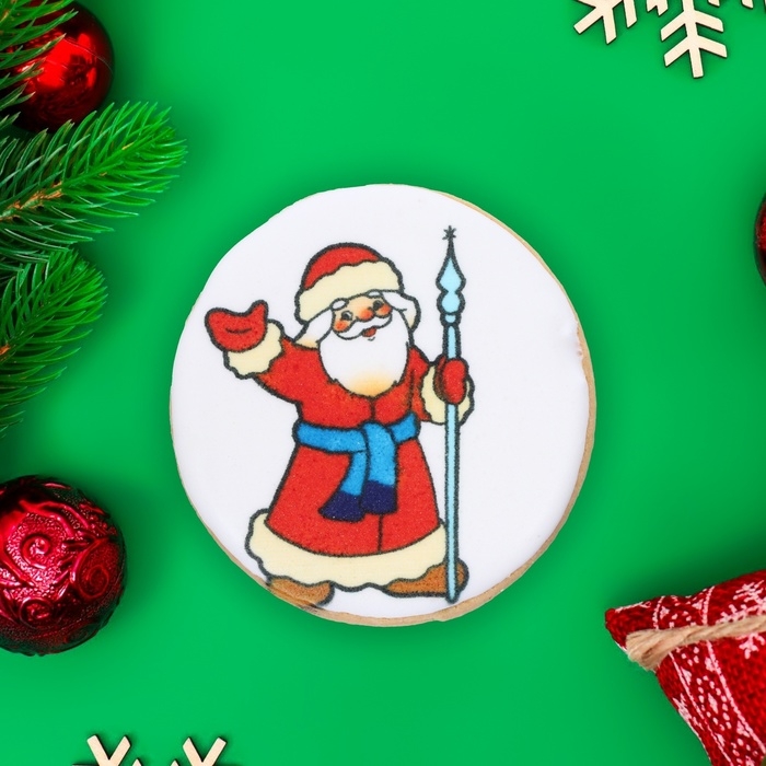 Новый год. Печенье ванильное Новый год. Печенье ванильное "Новогоднее ассорти №1" 35г(1кор=16шт)