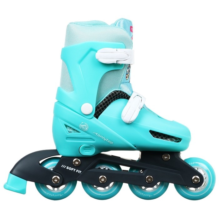 Роликовые коньки раздвижные ONLYTOP, р. 30-33, колёса PVC 64 мм Роликовые коньки раздвижные ONLYTOP, р. 30-33, колёса PVC 64 мм