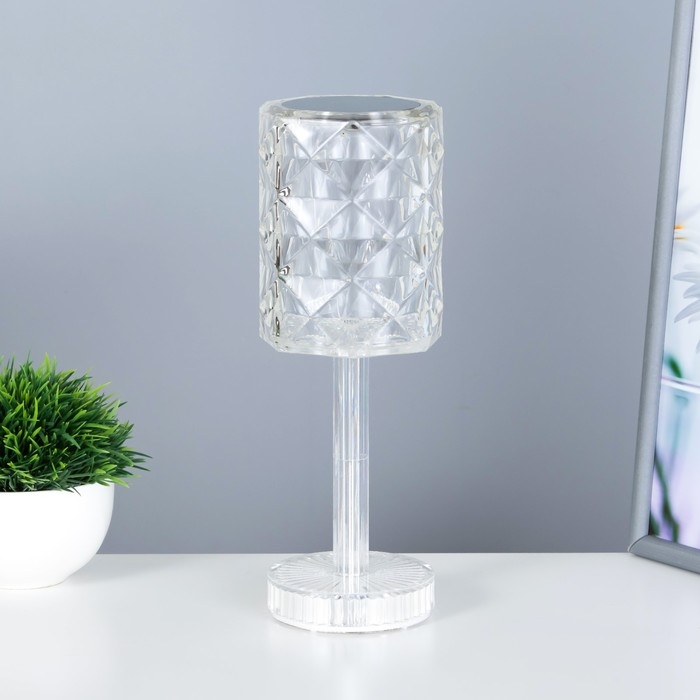 Настольная лампа с ПДУ Настольная лампа с ПДУ "Оланди" LED 16 цветов RGB сенсорная USB 8,5x8,5x25 см RISALUX