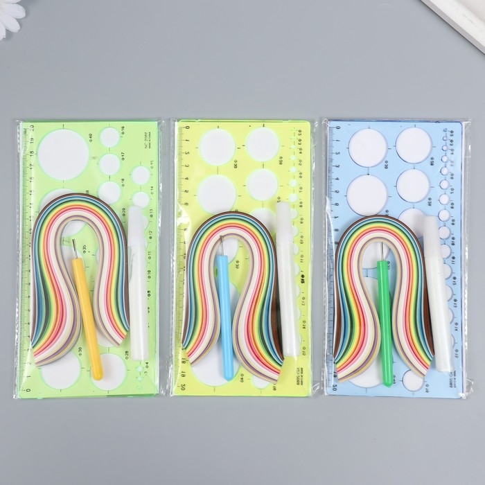 Набор для квиллинга (клей ПВА, инструмент для квиллинга, 240 полосок 0,5 см) МИКС Набор для квиллинга (клей ПВА, инструмент для квиллинга, 240 полосок 0,5 см) МИКС