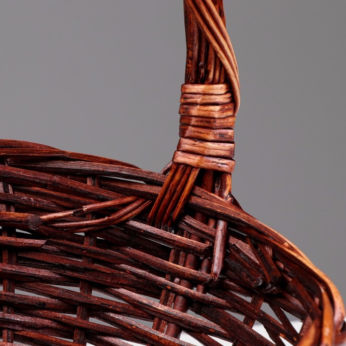 Набор плетеных корзин, 3 шт, 38х30х9/17, 25х20х7/12 см, темный, ива Набор плетеных корзин, 3 шт, 38х30х9/17, 25х20х7/12 см, темный, ива