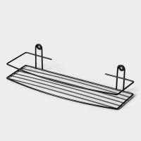 Полка для ванной прямая, 34×12×7,5 см, цвет черный