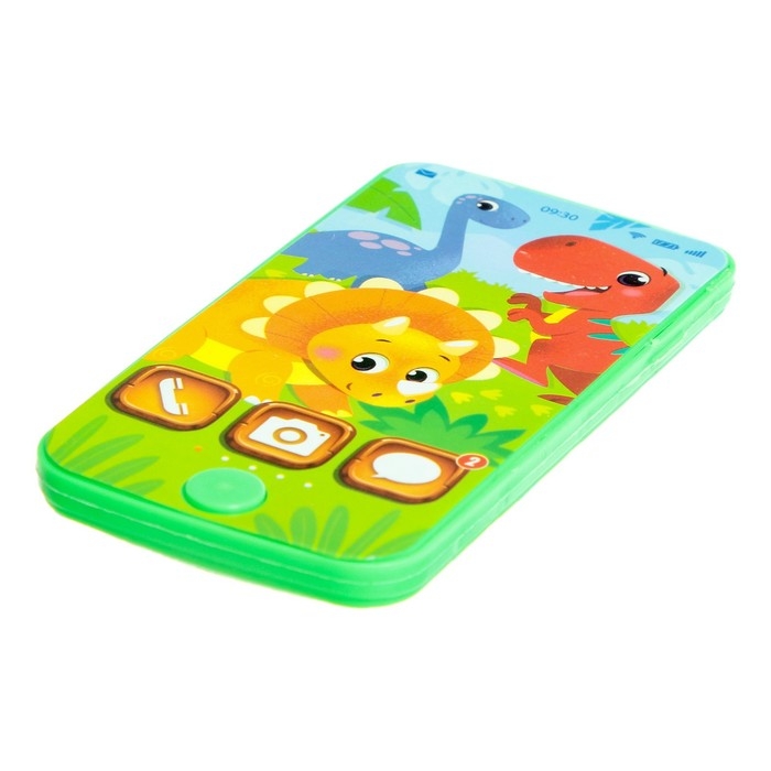 Телефон музыкальный «Динозаврик», звук, цвет зелёный Телефон музыкальный «Динозаврик», звук, цвет зелёный