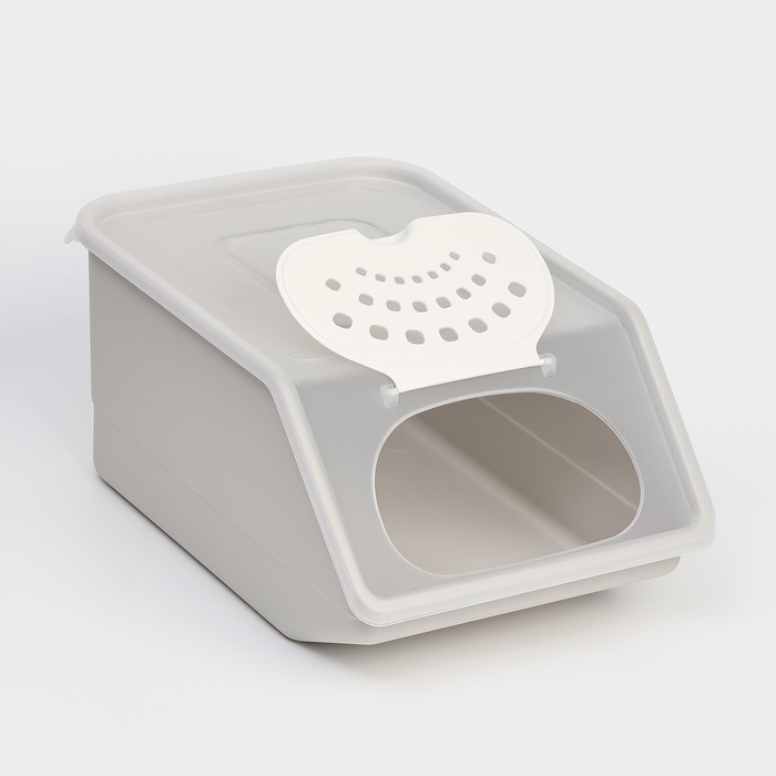 Контейнер для овощей Доляна, 7,6 л, 32,3&times;22&times;14,8 см, цвет серый