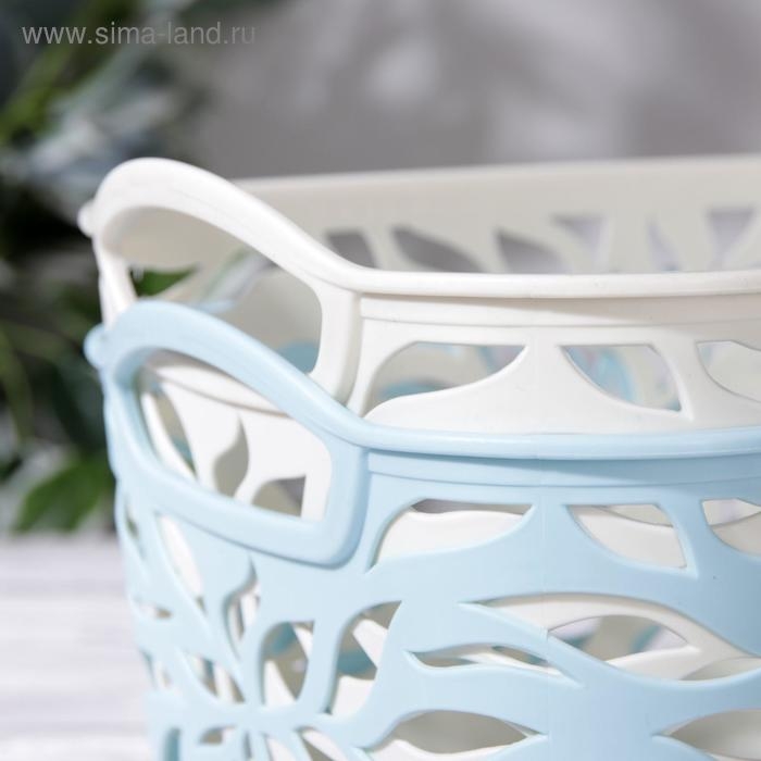 Корзина для хранения «Листья», пластик, 29,5×21,5×16 см, цвет МИКС Корзина для хранения «Листья», пластик, 29,5×21,5×16 см, цвет МИКС