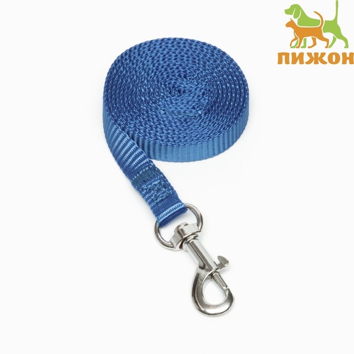 Поводок 120 х 1 см, полиэстер,  синий Поводок 120 х 1 см, полиэстер,  синий