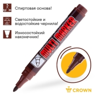 Маркер перманентный 3.0 мм, Crown Multi Marker, коричневый