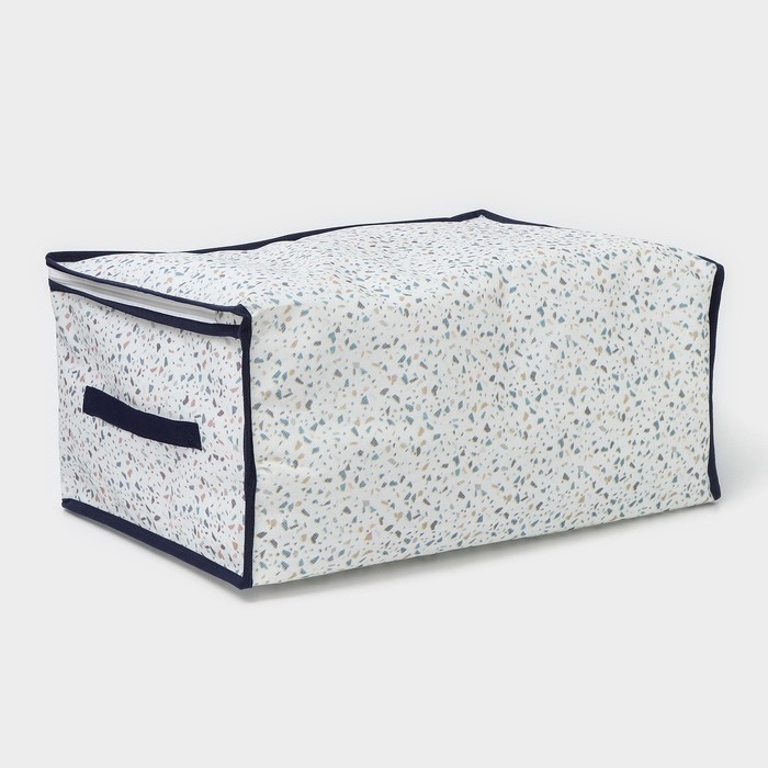 Кофр для хранения вещей Доляна «Мармелад» с ПВХ-окном, 45×30×20 см, цвет белый Кофр для хранения вещей Доляна «Мармелад» с ПВХ-окном, 45×30×20 см, цвет белый