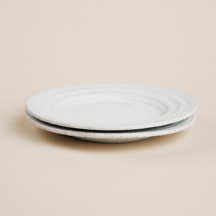 Набор тарелок керамических SL Home «Арена Бланка», d=20 см, цвет белый Набор тарелок керамических SL Home «Арена Бланка», d=20 см, цвет белый